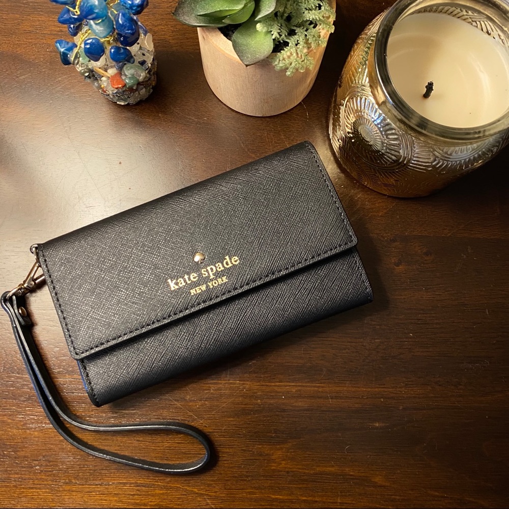 Kate Spade Phone Wristlet in Black